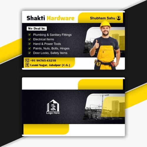 hardware shop visiting card template editable cdr psd