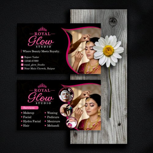 Beauty Salon Visiting Card Template for Makeup Artist and Beauty Studio