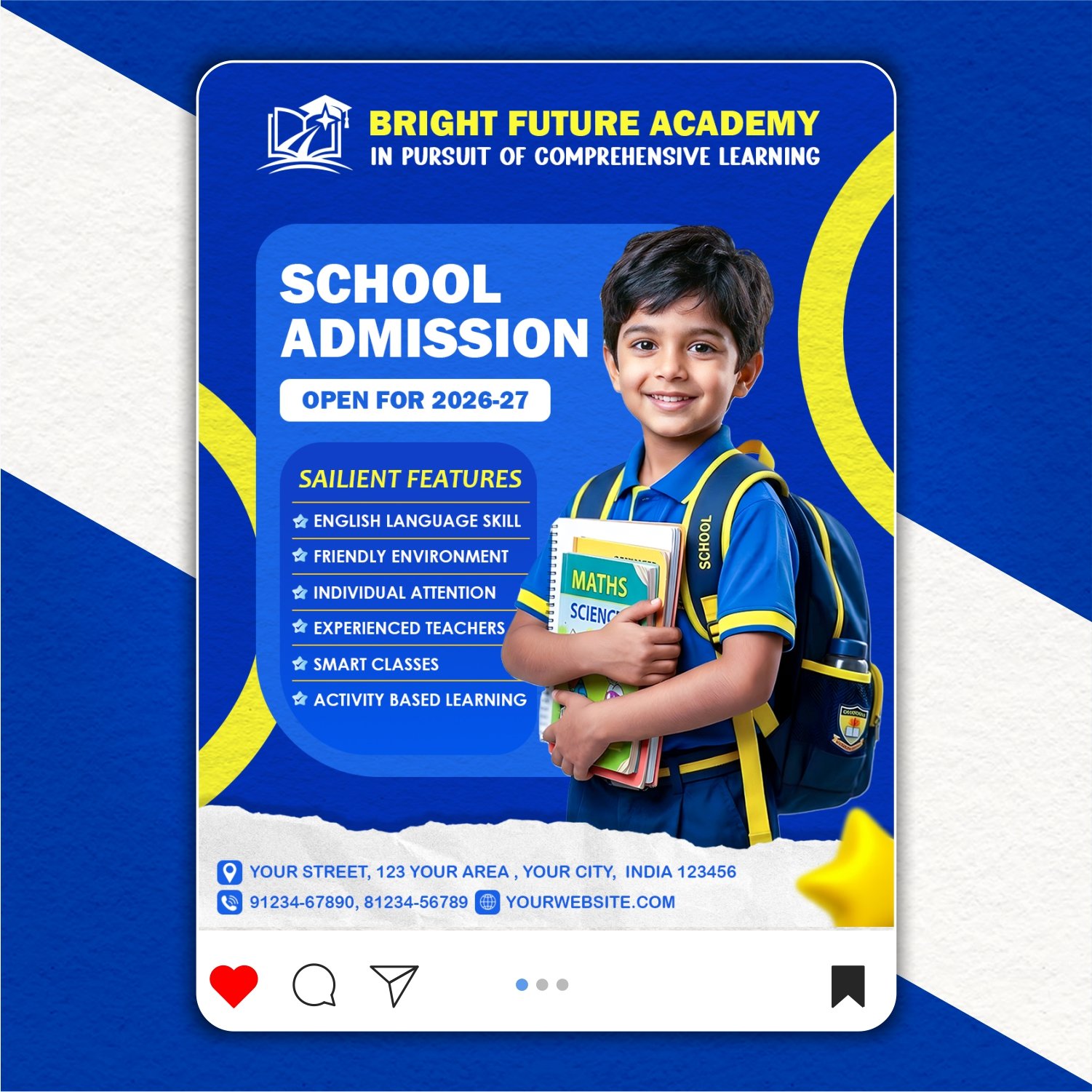 School Admission Social Media Templates PSD 03 - Image 3